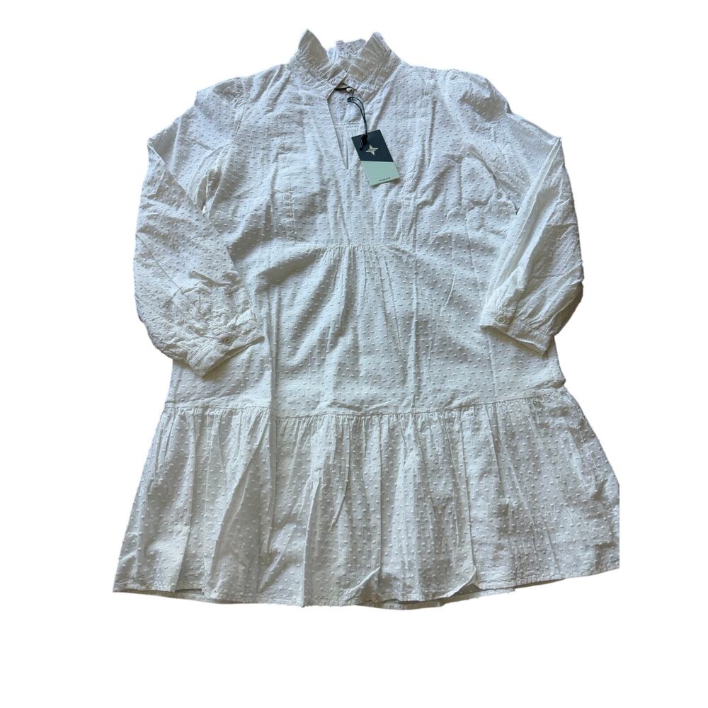 Tuckernuck white swiss dot palmerston dress size small NEW